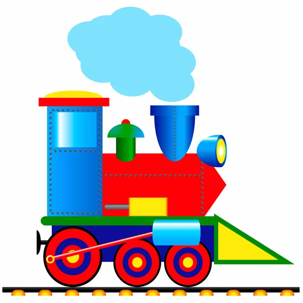 Locomotiva a vapor — Vetor de Stock