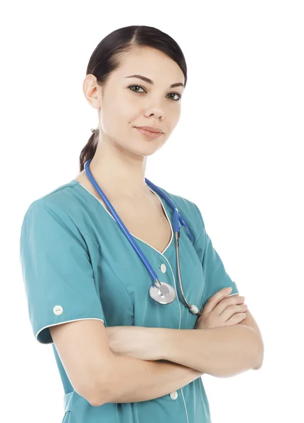 Pretty female doctor or nurse — Stock Photo, Image
