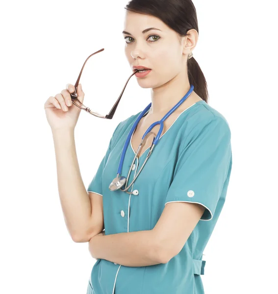 Portret młodego lekarza kobiety — Zdjęcie stockowe