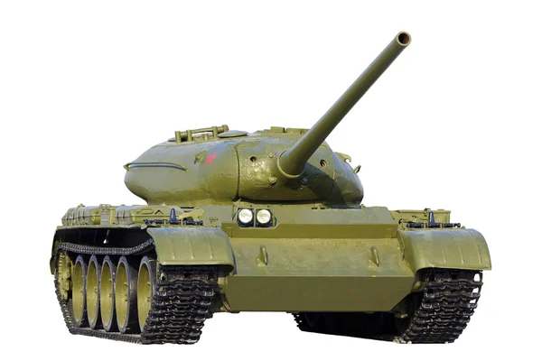 Tanque soviético isolado sobre branco — Fotografia de Stock