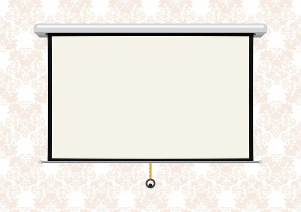 stock vector Empty projection screen