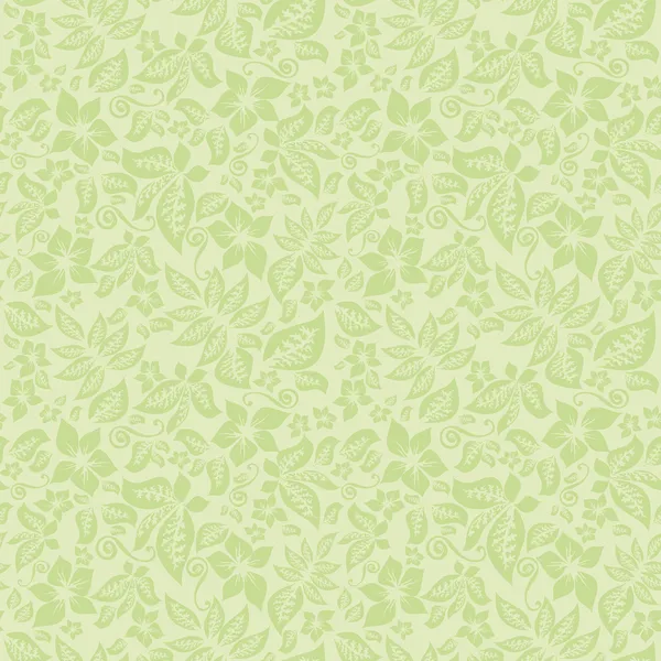 Fond vert floral sans couture . — Image vectorielle