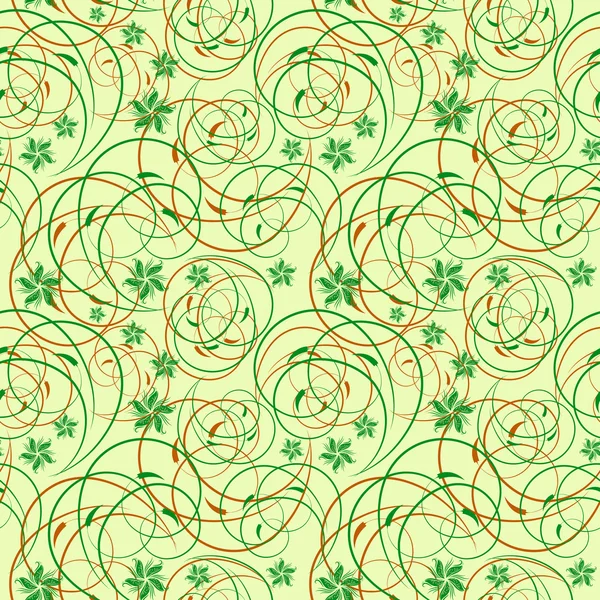 Безшовний квітковий зелений фон . — стоковий вектор