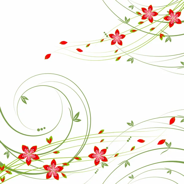 美しい夏の花 — ストックベクタ