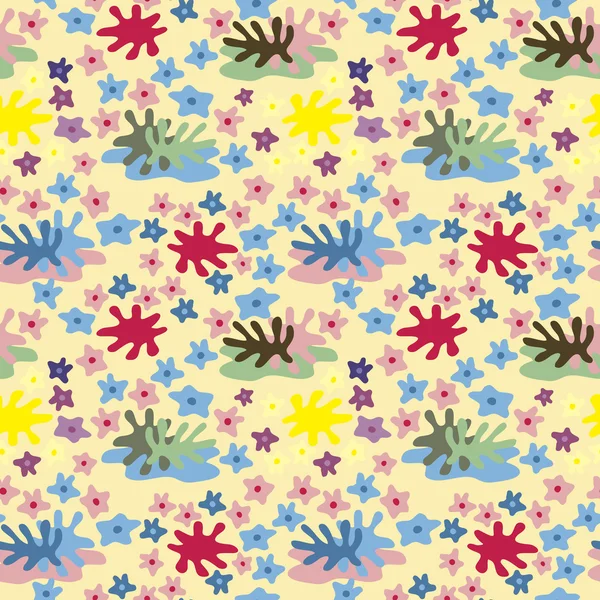 Fleurs d'été - fond sans couture — Image vectorielle