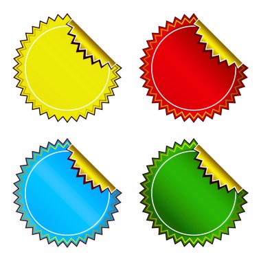 Set of bright stickers clipart