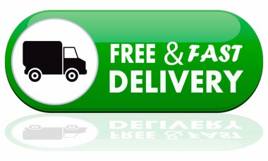 Free and fast delivery banner clipart