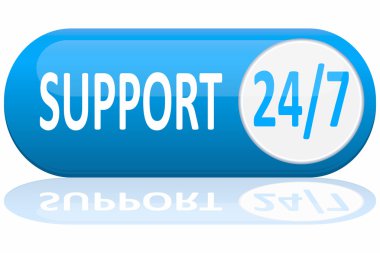 support banner isolated on white clipart