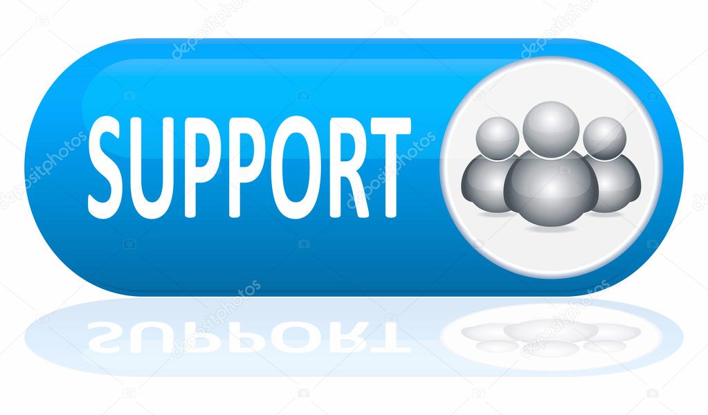 support banner isolated on white