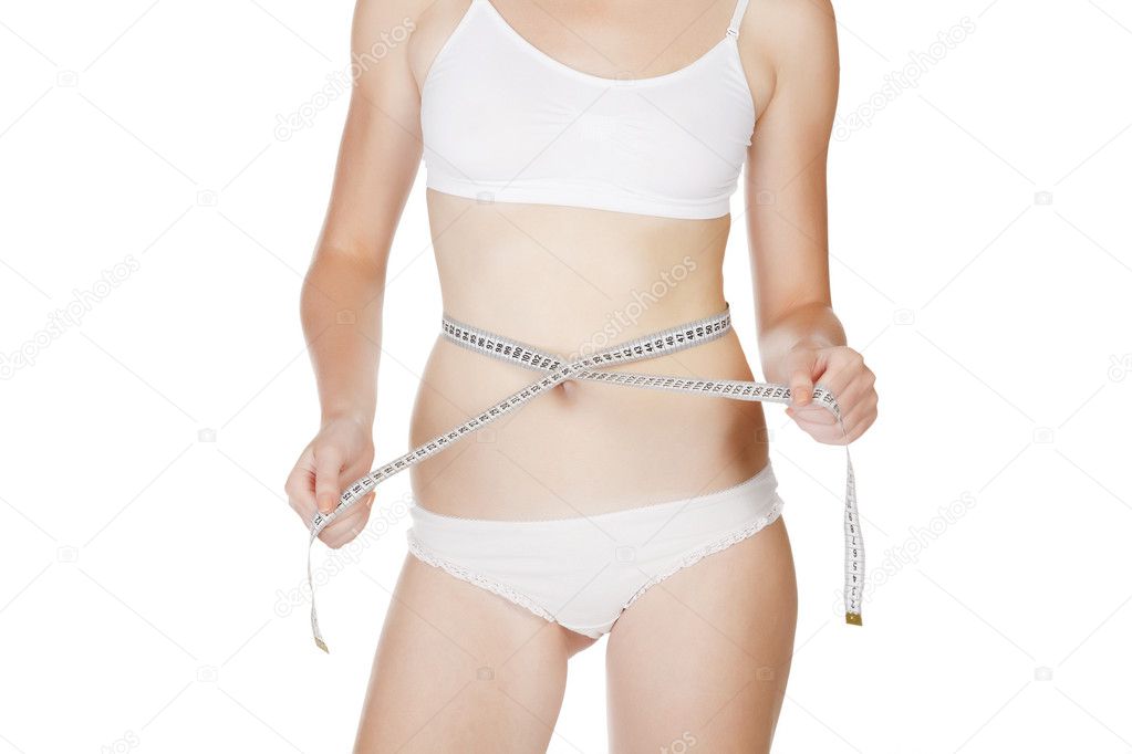 Slim waist with a tape measure