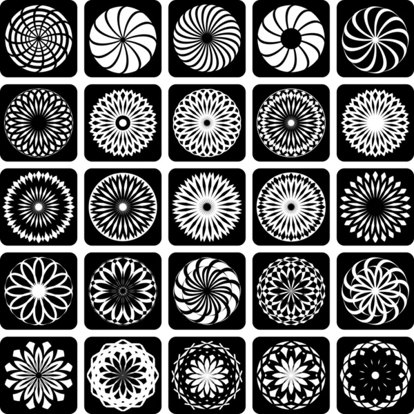 Elementos decorativos de diseño. Conjunto de patrones . — Archivo Imágenes Vectoriales