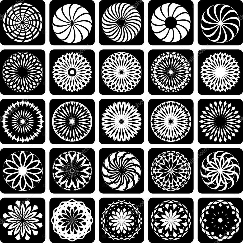 Decorative design elements. Patterns set. — Stock Vector © troyka #5399678