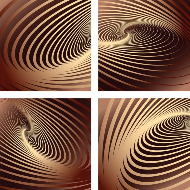 Abstract chocolate backgrounds set. clipart