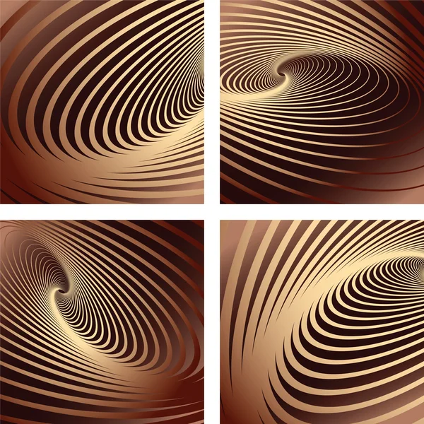 Set de fondos de chocolate abstracto . — Vector de stock