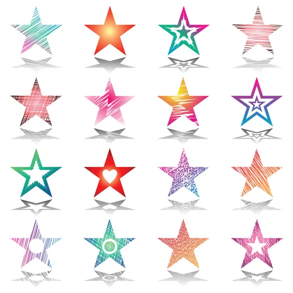 Estrelas. Conjunto de elementos de design . — Vetor de Stock