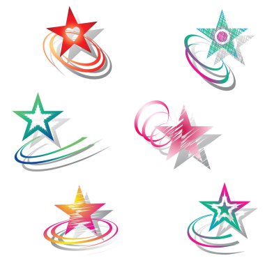 Stars. Design elements set. clipart