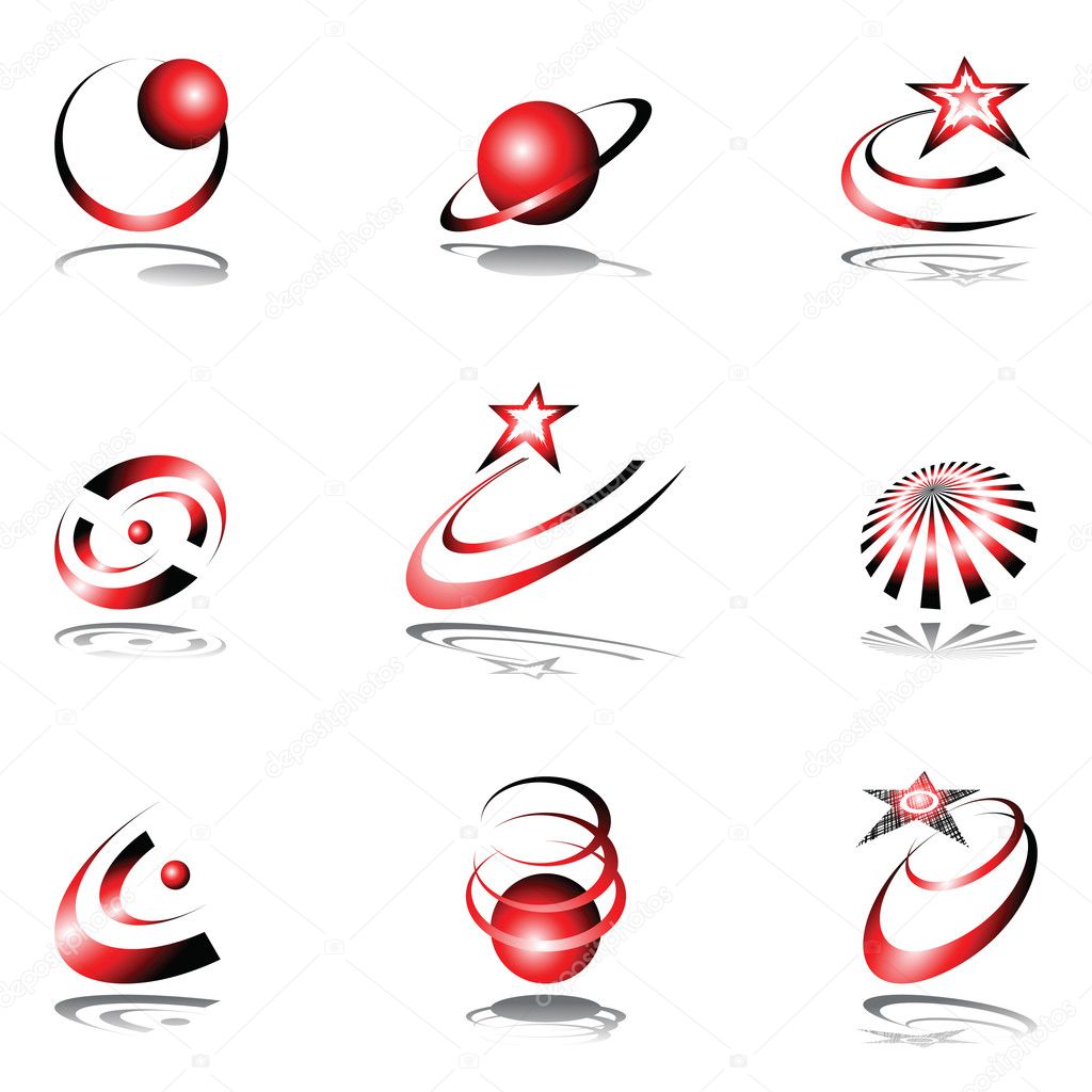 Design elements set. Abstract icons. Vector illustration.