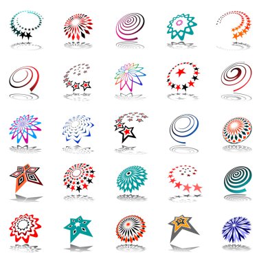 Design elements set. Abstract icons. clipart