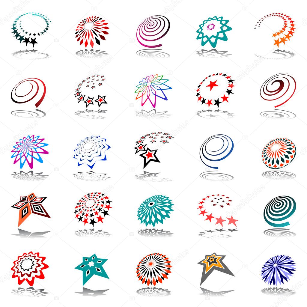 Design elements set. Abstract icons.