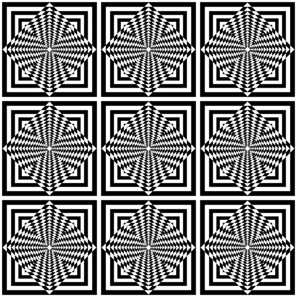 Nahtlose geometrische Op-Art-Muster. — Stockvektor