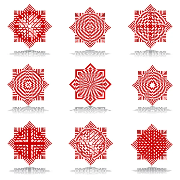 Elementos de diseño establecidos. Patrones octagonales . — Archivo Imágenes Vectoriales