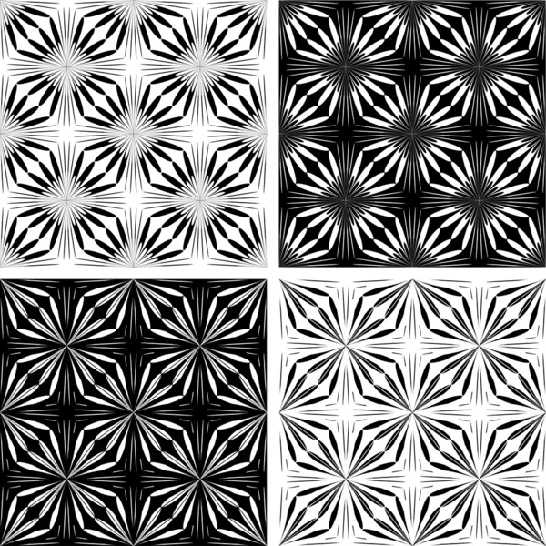 Seamless geometric patterns. — Stock Vector