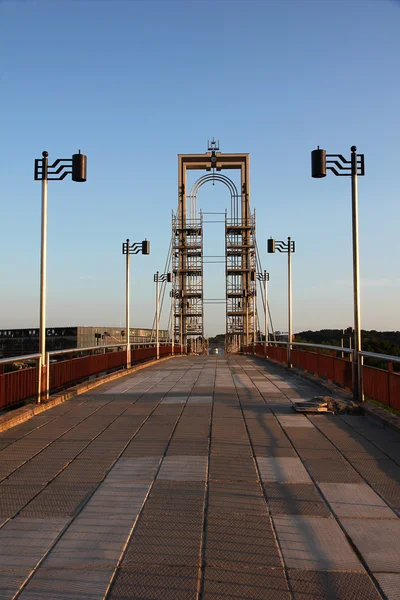 stock image Modern footbridge in Kaunas, Lithuania.