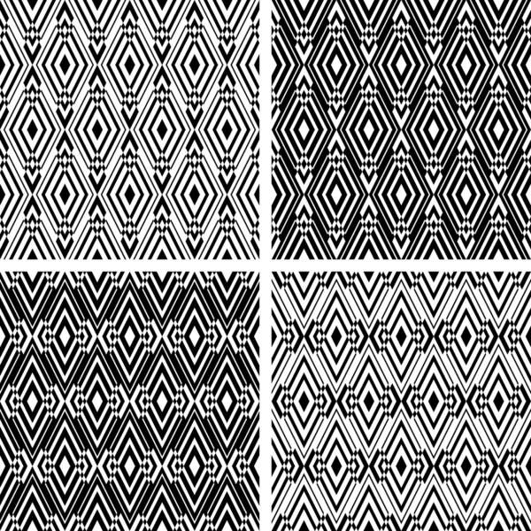 Motifs géométriques sans couture avec losanges ornés . — Image vectorielle