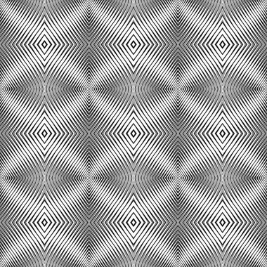 Seamless pattern in op art design. Textured background. clipart