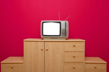 TV in a room clipart