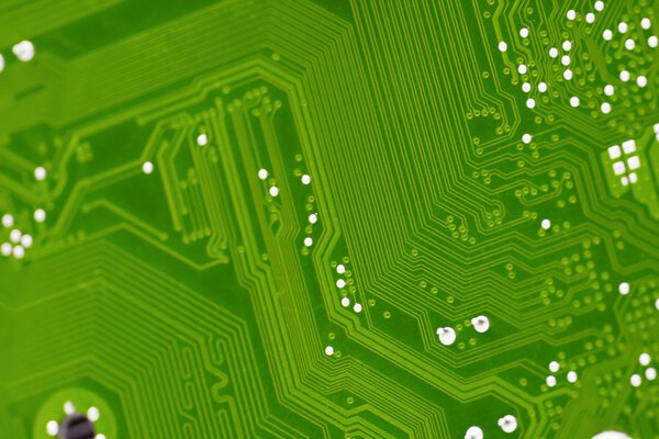 Circuit board background, shallow DoF