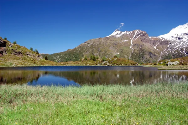 Lago de montaña en Suiza Imagen de archivo