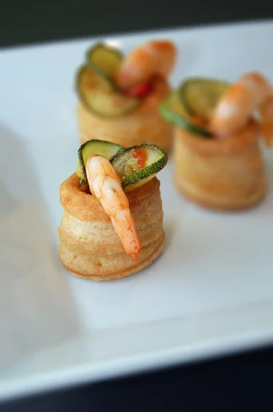 stock image Appetizer with Zucchini and shrimps