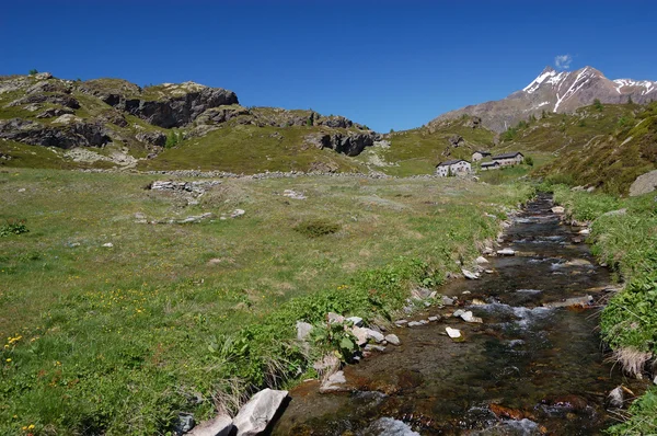 Montaña alpina río paisaje — Foto de Stock