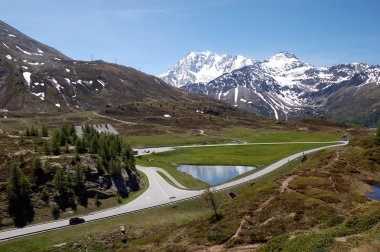 Simplon Pass landscape clipart