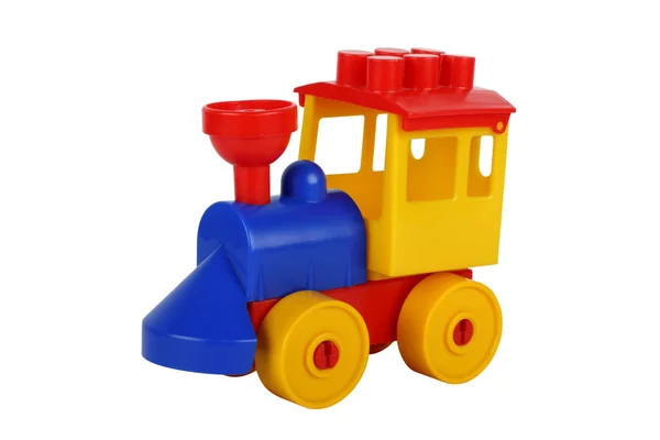 Colorato treno giocattolo di plastica — Foto Stock