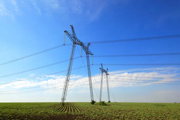 Electric power lines — Stock Photo, Image
