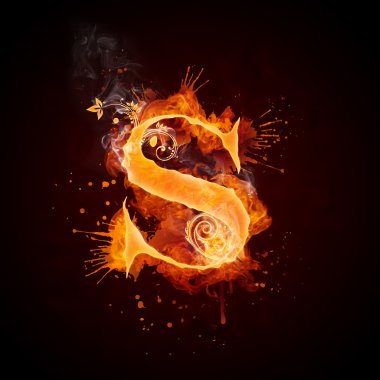 Fire Swirl Letter S