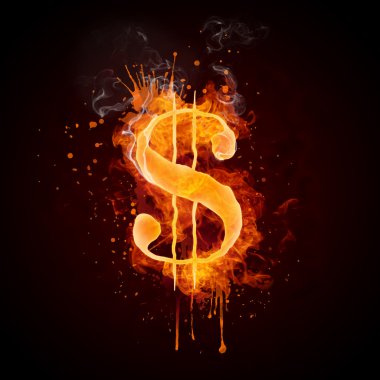 Dollar in Fire