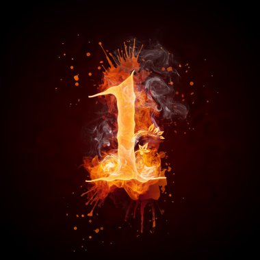 Fire Swirl Number 1 clipart