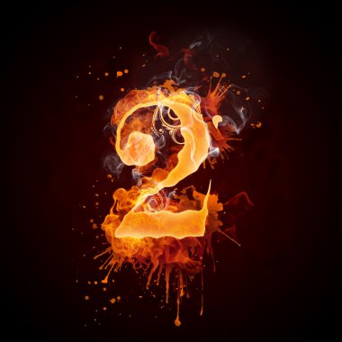 Fire Swirl Number 2 clipart