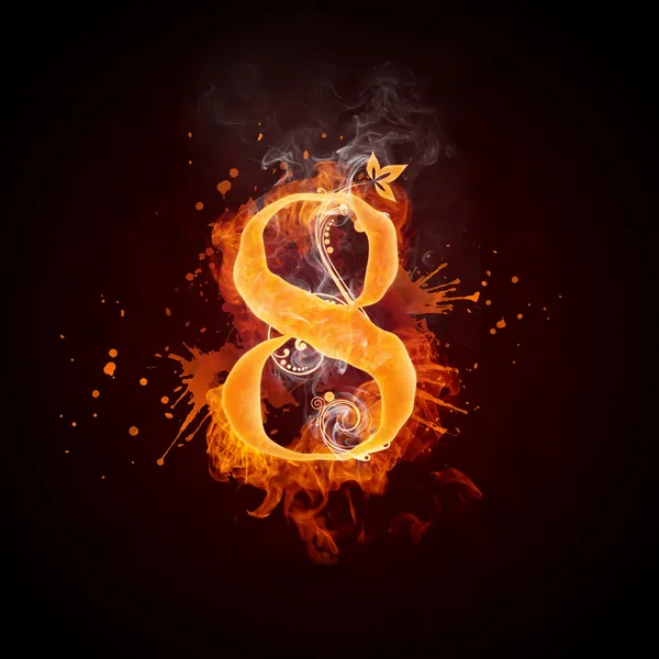Fire Swirl Number 8 — Stock Photo, Image
