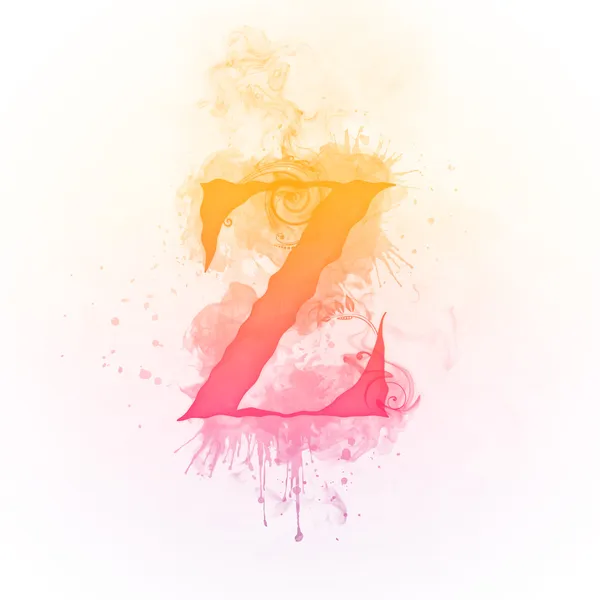 Fire Swirl Letter Z — Stock Photo, Image