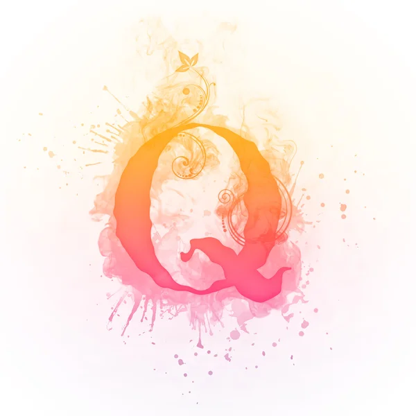 Sunny Swirl Letter Q — Stock Photo, Image