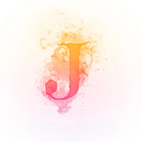 Солнечная буква J — стоковое фото
