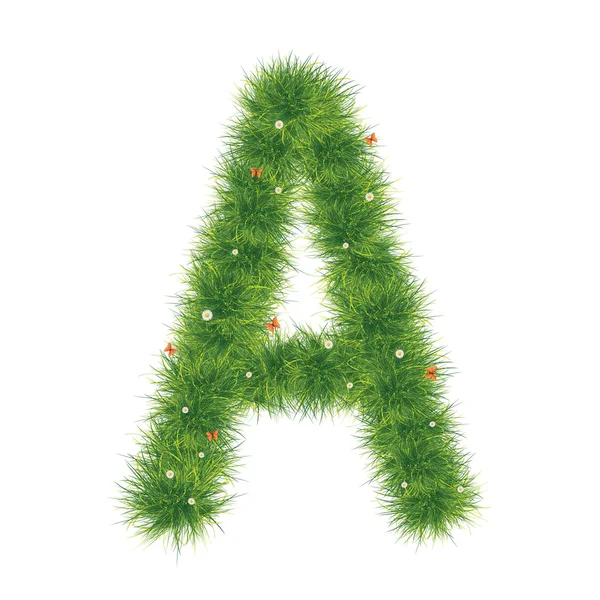Grass Alphabet A-Z — Stock Photo, Image