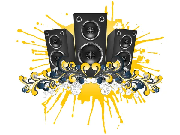 Acoustic Loudspeaker — Stock Vector
