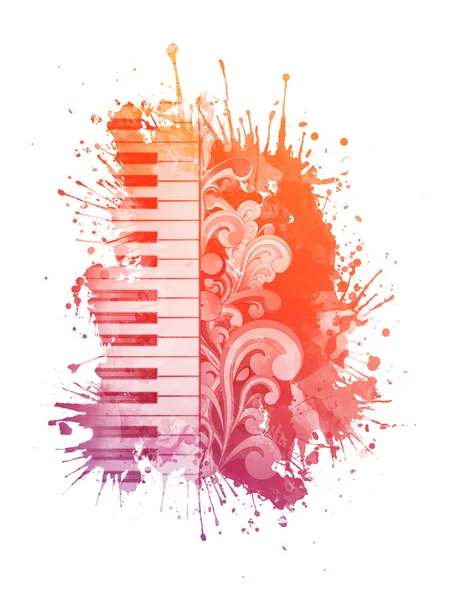 수채화 피아노 — 스톡 사진