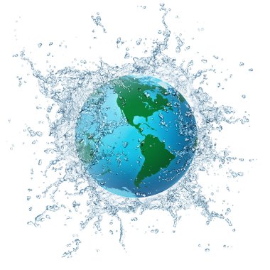Globe in Water clipart
