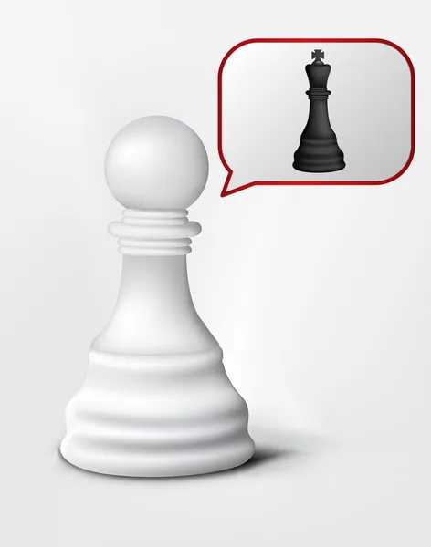Peão de xadrez e rei —  Vetores de Stock